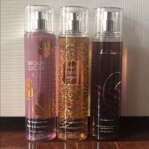 Bath and Body Works Fine Fragrance Mist x 3